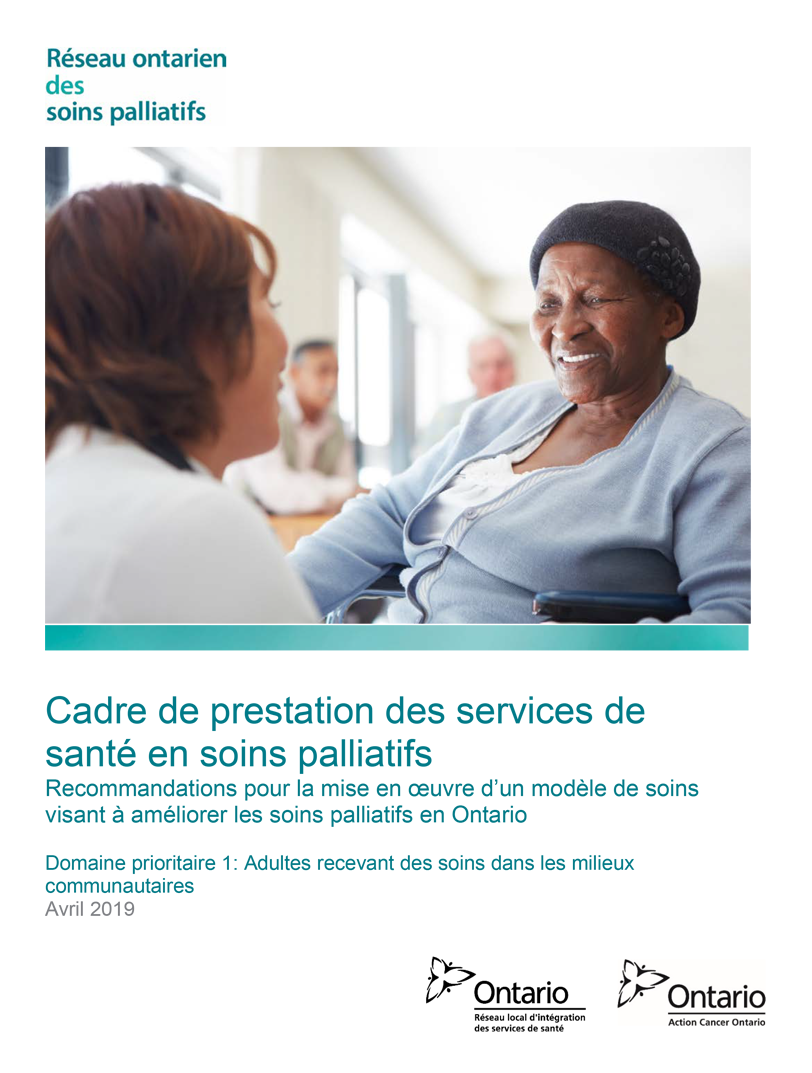Cadre de prestation des services de santé en soins palliatifs